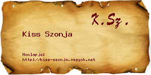 Kiss Szonja névjegykártya